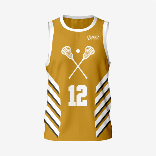 Custom Men's Golden Lacrosse Pinnie - K2 Sportswear | Custom Sports Uniforms & Apparels - K2 Sportswear