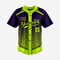 Custom Blue/Green Softball Full Button Jersey – Men & Women