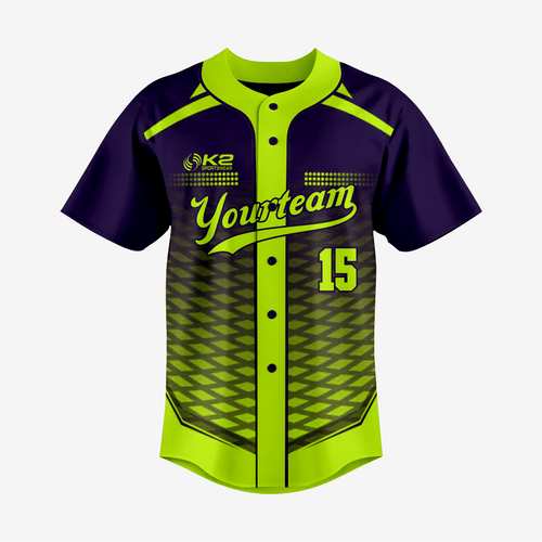 Custom Blue/Green Softball Full Button Jersey – Men & Women - K2 Sportswear | Custom Sports Uniforms & Apparels - K2 Sportswear