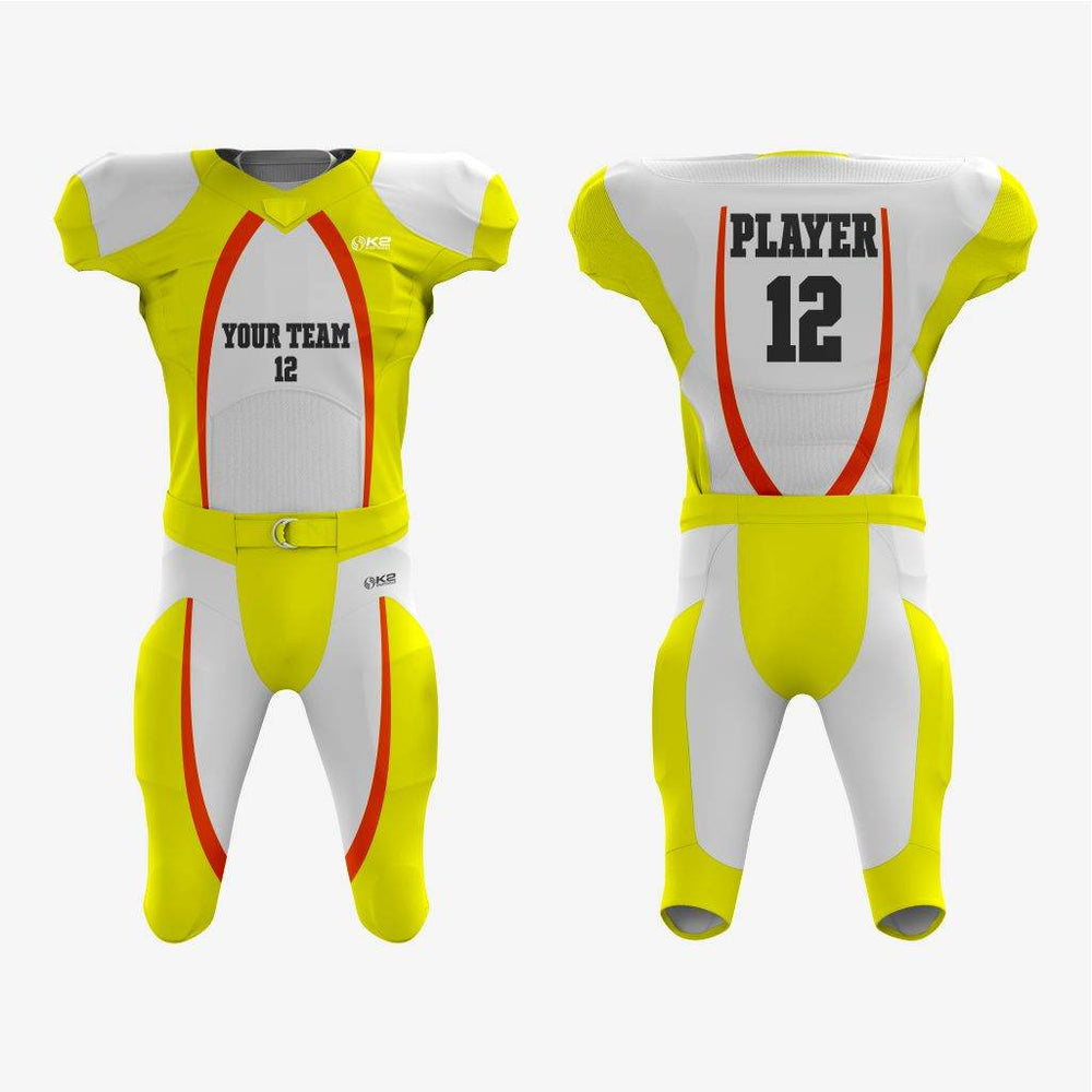 Yellow/Red Personalized American Football Uniform for Men/Women/Youth