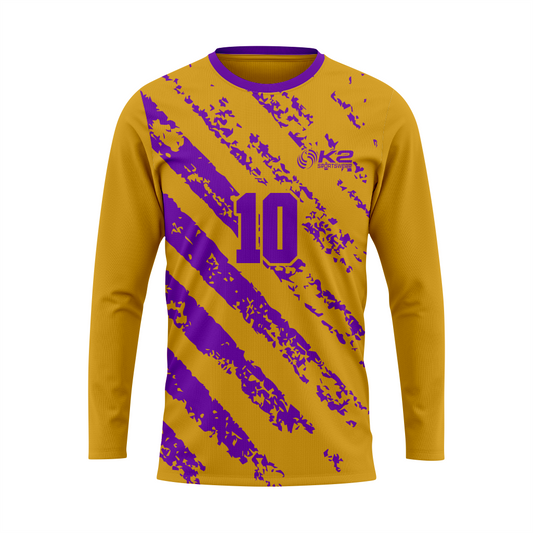 Premium Goalkeeper Jersey in Gold and Purple