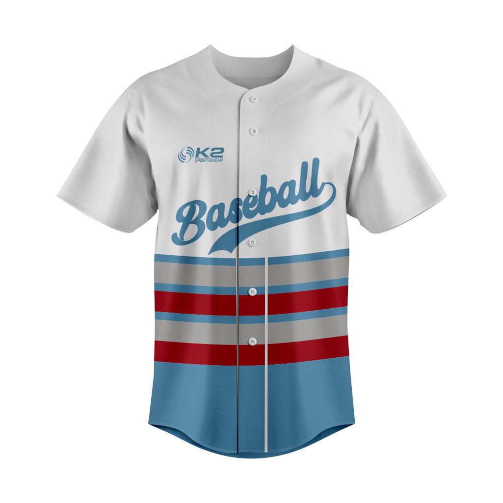 Stylish Grey Custom Baseball Jersey – Full Button