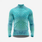Turquoise Men’s Long Sleeve Cycling Jersey Durable Bicycle Jerseys Mens