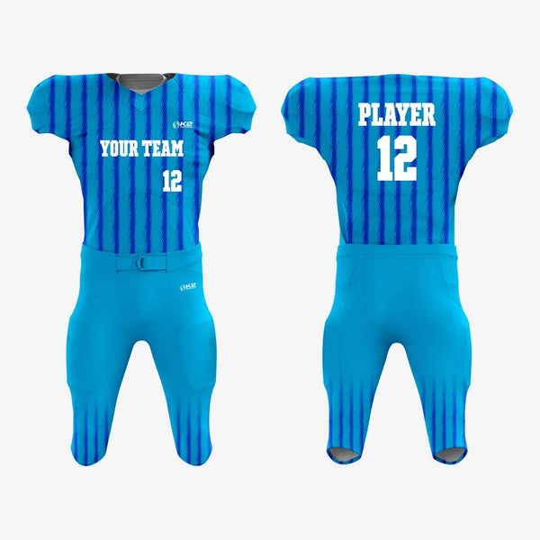 Custom Blue American Football Jersey/Kit – Unisex - K2 Sportswear | Custom Sports Uniforms & Apparels - K2 Sportswear