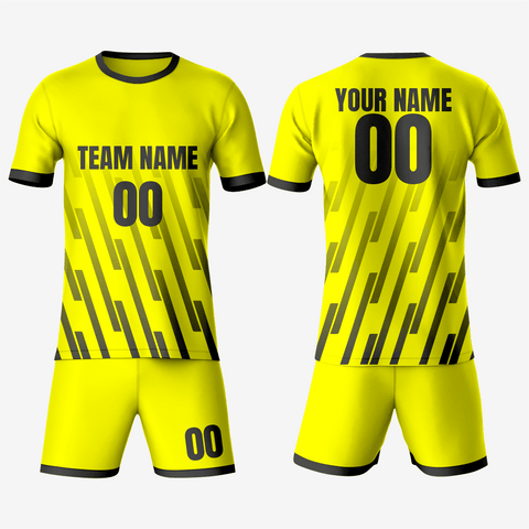 Classic Yellow-Black Soccer Outfit for Teams