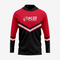 Custom Softball T-Shirt Hoodie in Red/Black for Men/Women
