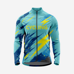 Breathable Men’s Dark Turquoise Long Sleeve Cycling Jersey with Pockets - K2 Sportswear | Custom Sports Uniforms & Apparels - K2 Sportswear