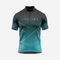 Premium Men's Cycling Short Sleeve Jersey in Cyan