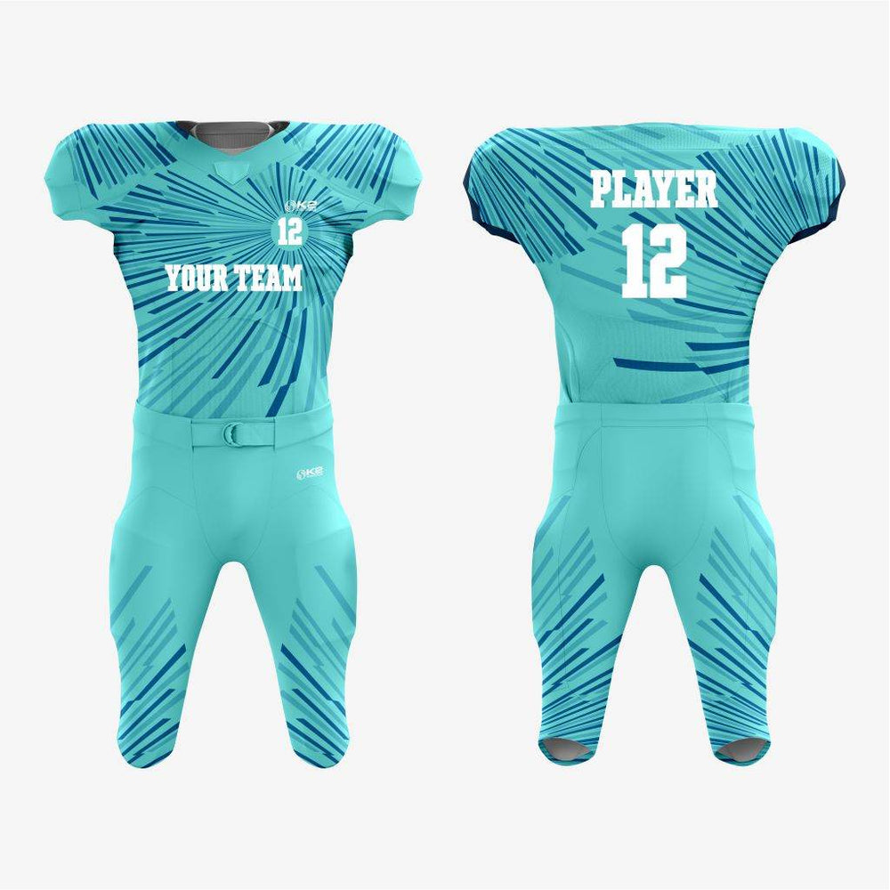 Dark Turquoise Personalized American Football Uniform for Men/Women/Youth