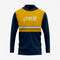 Custom Softball T-Shirt Hoodie in Blue/Yellow for Men/Women