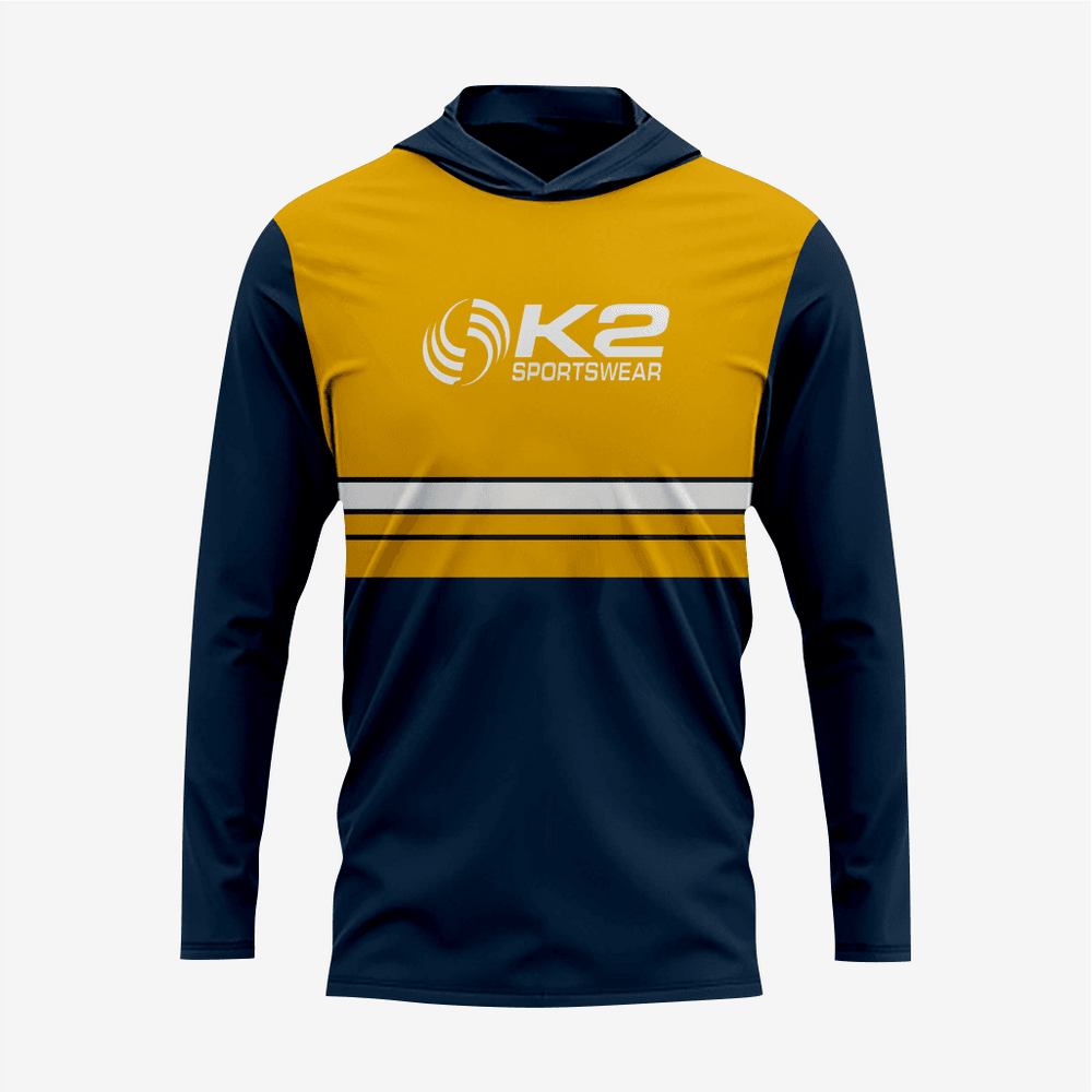 Custom Softball T-Shirt Hoodie in Blue/Yellow for Men/Women