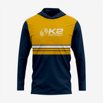 Custom Softball T-Shirt Hoodie in Blue/Yellow for Men/Women - K2 Sportswear | Custom Sports Uniforms & Apparels - K2 Sportswear