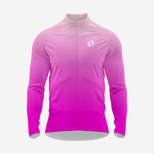 Byzantine and Light Pink Men's Long Sleeve Cycling Jersey - K2 Sportswear | Custom Sports Uniforms & Apparels - K2 Sportswear