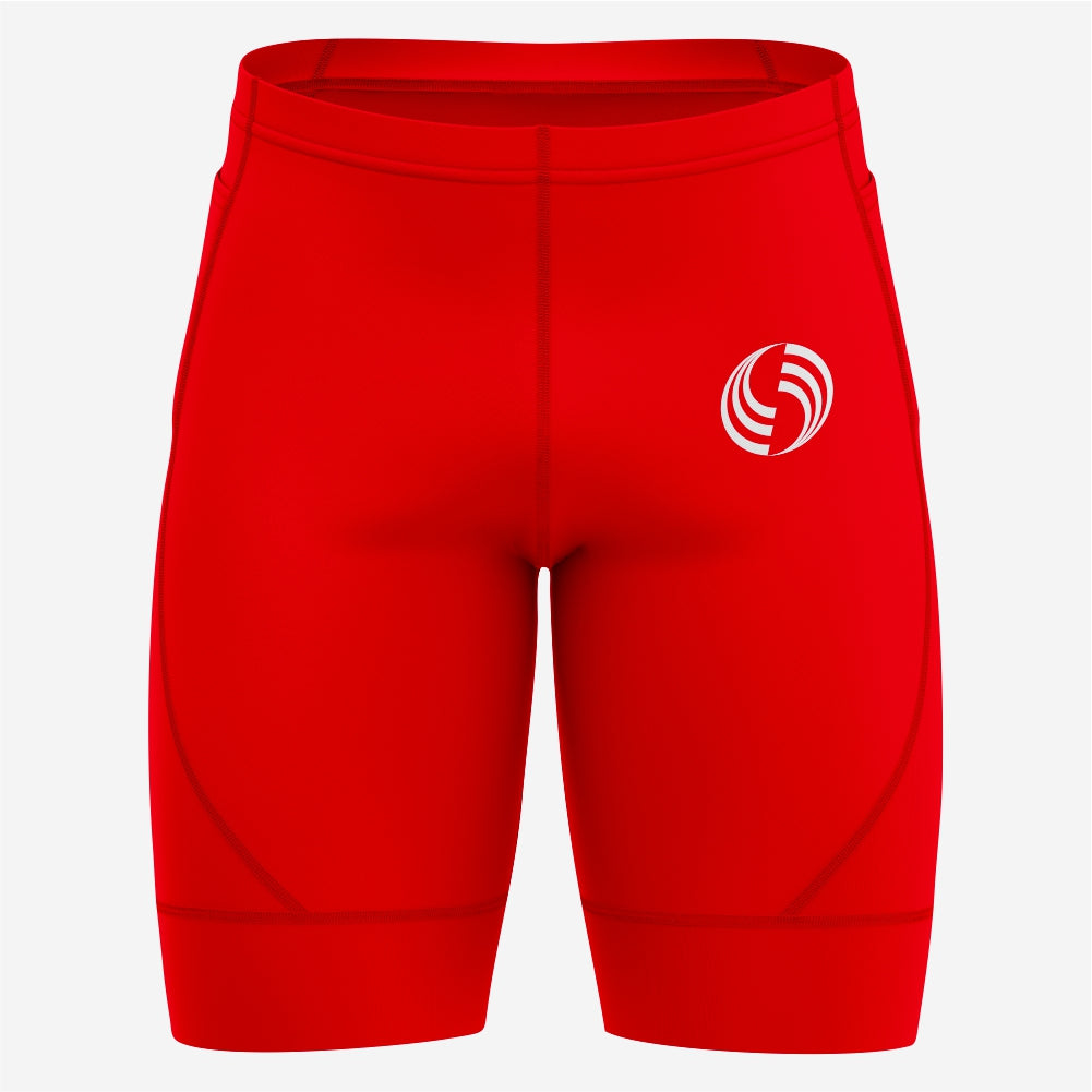 Men's Custom Red Cycling Shorts – Personalized Biking Gear