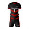 Custom Flag Football Uniform Set in Black/Red
