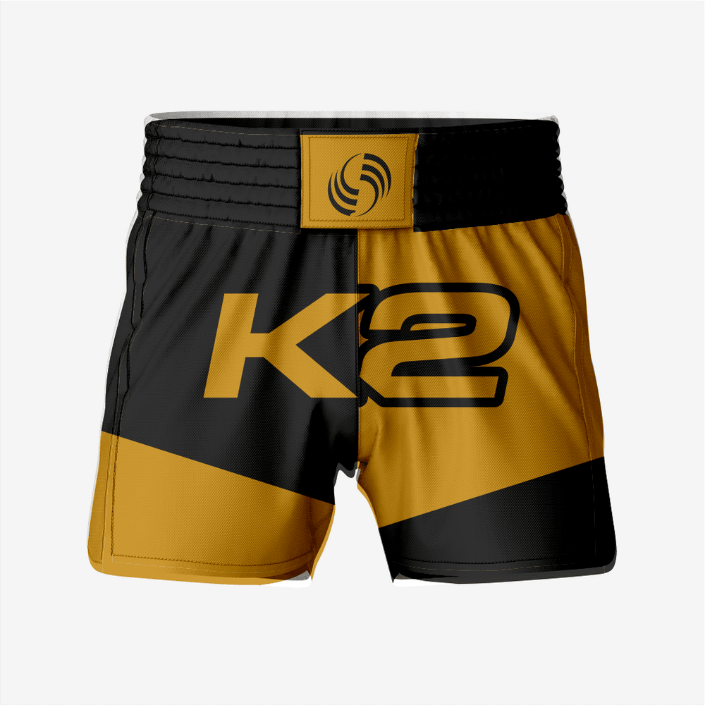 Custom Wrestling Fighting Shorts in Gold/Black