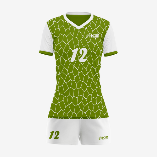 Team Ready Custom Apple Green Volleyball Uniform Set - K2 Sportswear | Custom Sports Uniforms & Apparels - K2 Sportswear