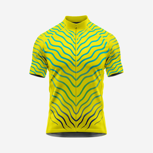 Men’s Yellow Short Sleeve Cycling Jersey for Road and Racing - K2 Sportswear | Custom Sports Uniforms & Apparels - K2 Sportswear