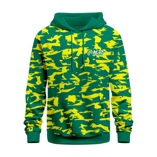 Basktetball Hoodie in Green and Yellow RSBH-006