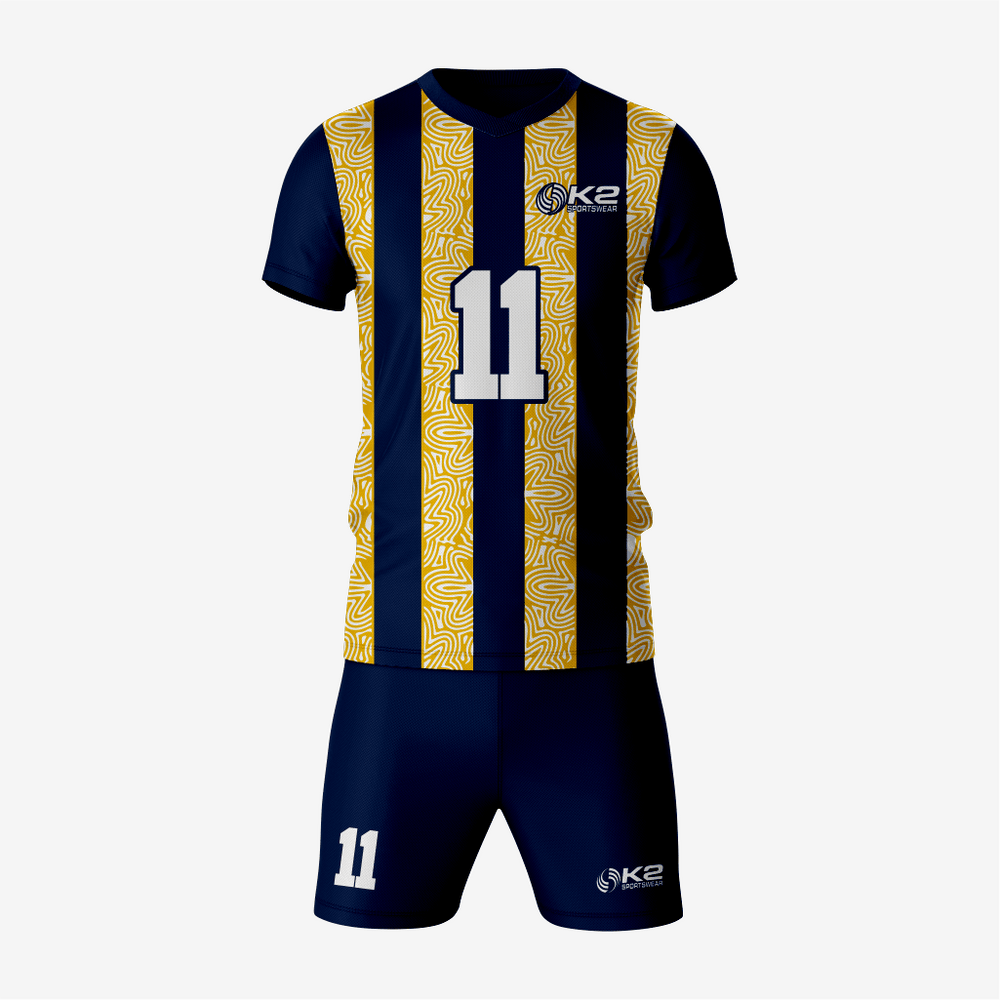 Premium Custom Dark Blue Volleyball Uniform Set