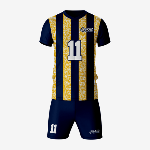 Premium Custom Dark Blue Volleyball Uniform Set - K2 Sportswear | Custom Sports Uniforms & Apparels - K2 Sportswear