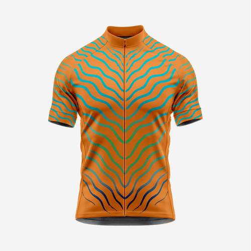 Men’s Orange Short Sleeve Cycling Jersey for Road and Racing - K2 Sportswear | Custom Sports Uniforms & Apparels - K2 Sportswear