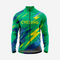 Men’s Green Long Sleeve Bike Jersey for Road Cycling