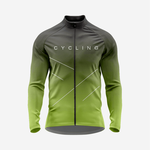 Men’s Olive Long Sleeve Cycling Jersey for Road Riders - K2 Sportswear | Custom Sports Uniforms & Apparels - K2 Sportswear
