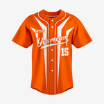 Custom Softball Full Button Jersey in Orange - K2 Sportswear | Custom Sports Uniforms & Apparels - K2 Sportswear