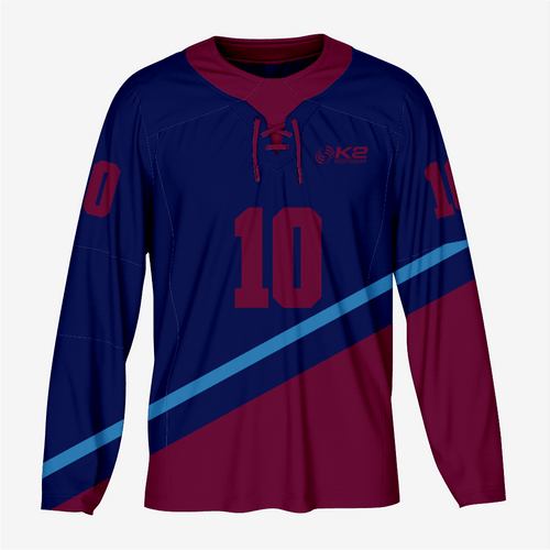 Maroon/Blue Custom Ice Hockey Jersey – Team Wear - K2 Sportswear | Custom Sports Uniforms & Apparels - K2 Sportswear