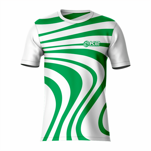 Basketball Short Sleeve Shooting Shirt in White and Green RSBSSSS-0010 - K2 Sportswear | Custom Sports Uniforms & Apparels - K2 Sportswear