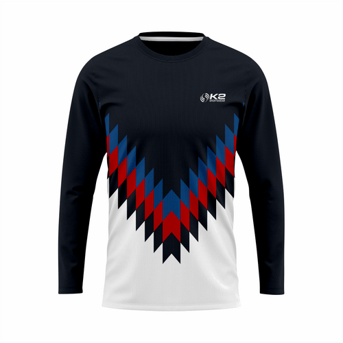 Basketball Long Sleeve Shooting Shirt in Black and White RSBLSSS-003 - K2 Sportswear | Custom Sports Uniforms & Apparels - K2 Sportswear