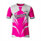 Pink and Grey Baseball Crew Neck Jersey - Ideal for Athletes