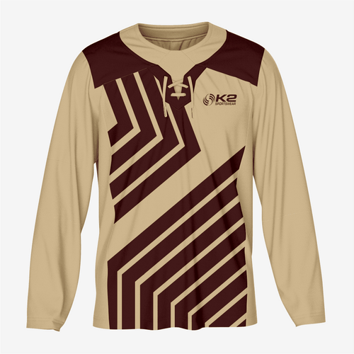 Custom Ice Hockey Jersey in Dark Brown - K2 Sportswear | Custom Sports Uniforms & Apparels - K2 Sportswear