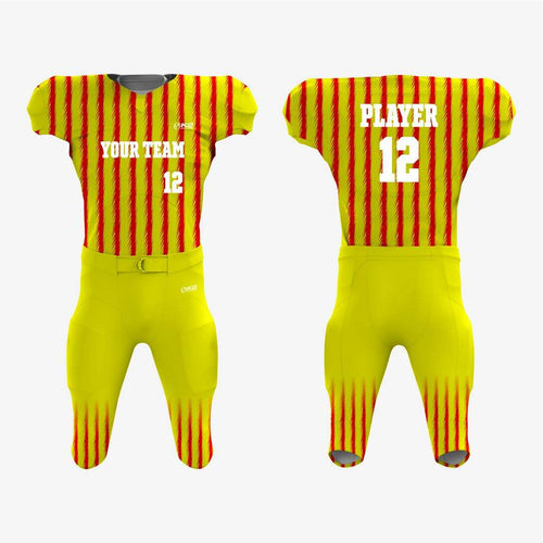 Custom Gold/Yellow American Football Jersey/Kit – Unisex