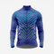 Blue Men’s Long Sleeve Cycling Jersey Durable Bicycle Jerseys Mens