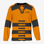 Custom Ice Hockey Jersey in Orange/Black - K2 Sportswear | Custom Sports Uniforms & Apparels - K2 Sportswear