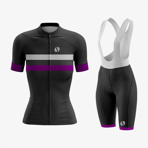 Personalized Women's Cycling Kit – Purple/White/Black - K2 Sportswear | Custom Sports Uniforms & Apparels - K2 Sportswear