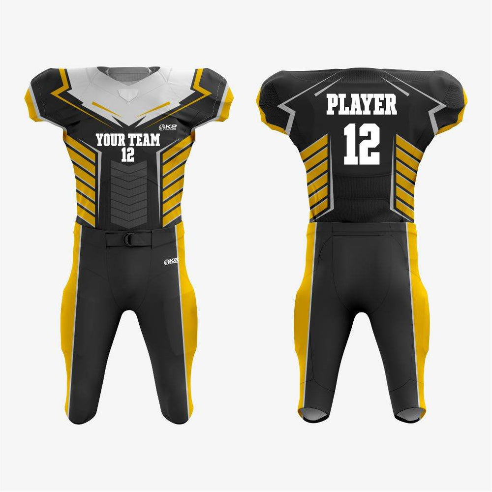 Custom American Football Uniform in Black/Yellow