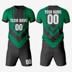 Premium Black and Dark Green Soccer Uniform Kit - K2 Sportswear | Custom Sports Uniforms & Apparels - K2 Sportswear