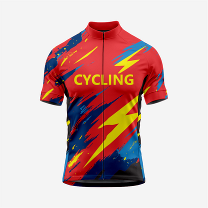 Men’s Short Sleeve Cycling Jersey for Road and Racing - Red