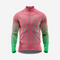 Full Zip Long Sleeve Cycling Jersey for Men | Hexagon Candy Pink Bike Shirt
