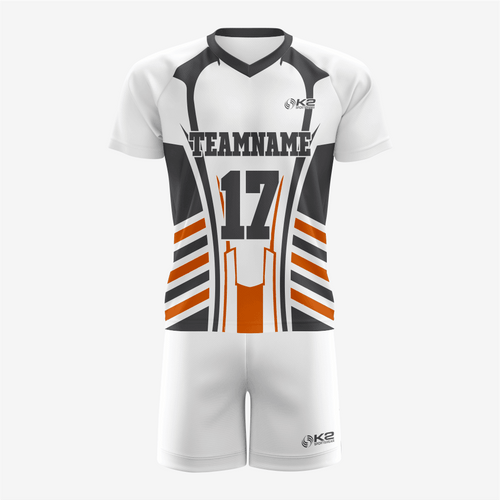Custom Lacrosse Uniform in Orange/White - K2 Sportswear | Custom Sports Uniforms & Apparels - K2 Sportswear