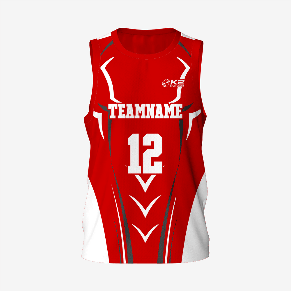 Custom Men's Red Lacrosse Pinnie