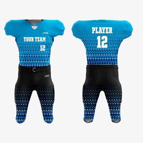 Sky Blue/Black Customized American Football Jersey - Men/Women - K2 Sportswear | Custom Sports Uniforms & Apparels - K2 Sportswear