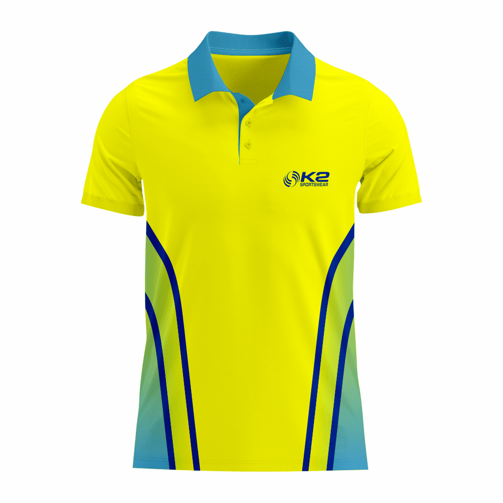 Basketball Polo Shirt in Yellow RSBPS-003
