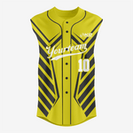 Personalized Yellow Sleeveless Full Button Softball Jersey – Pro Fit - K2 Sportswear | Custom Sports Uniforms & Apparels - K2 Sportswear