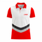 Basketball Polo Shirt in Red and White RSBPS-006