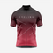 Premium Men's Cycling Short Sleeve Jersey in Deep Burgundy