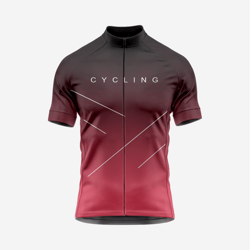 Premium Men's Cycling Short Sleeve Jersey in Deep Burgundy - K2 Sportswear | Custom Sports Uniforms & Apparels - K2 Sportswear